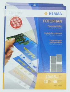 HERMA 7695 10 Clear Polypropylene Pouches for 80 Photos 10x15cm - Picture 1 of 1