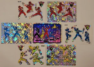 POWER RANGERS Bill JASON Trini KIM Zack 1994 Prisma AUTOMAT STICKER KARTEN - Bild 1 von 4