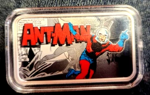 ANT-MAN Marvel Comics Colección de Héroes de la Edad de Plata Lingote de Plata Bradford Exch. - Imagen 1 de 2
