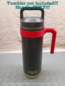 YETI MANICO BICCHIERE 12 OZ 18 OZ RAMBLER VIAGGIO ISOLATO TAZZA CAFFÈ SLIP ON ROSSO - Foto 1 di 9