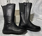 Geox J Crissy B - Smooth Leather Girl's Boots J3415b Black Size Us 10 Uk 9 Eu27