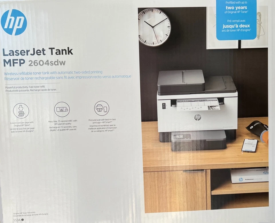HP LaserJet Tank MFP 2604sdw Wireless Printer (Print/Copy/Scan/Duplex/USB/Wi-Fi) - Image 1 of 1