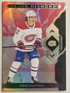 Cole Caufield 2022-23 cubierta superior diamante negro/75 rojo #bdb-cc Montreal - Imagen 1 de 2