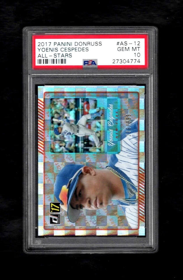 2017 Panini Donruss #AS-12 YOENIS CESPEDES /999 All-Stars POP 1 PSA 10 GEM MINT - Image 1 of 2