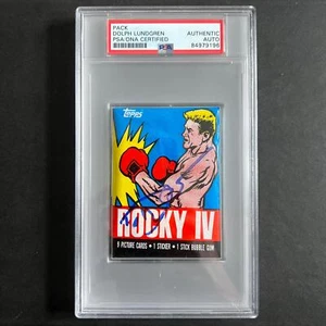 1985 Topps Rocky IV Signed Pack Dolph Lundgren PSA Ivan Drago - Picture 1 of 2