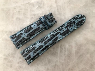 22mm/18mm Python Print Leather Watch Strap Band - Image 1 of 4