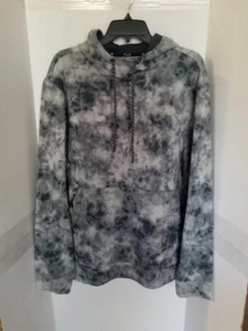FLX Synergy Fleece Sweatshirt Hoodie Gray Black TieDye Print - Size XL - NWT - Picture 1 of 2
