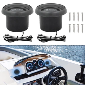 Herdio 140W 3" Marine Boat Stereo Audio Coaxial Outdoor Speakers Waterproof UTV - Picture 1 of 14