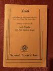 Yentl A Play by Leah Napolin Samuel French Inc. Red Paperback Rare Copy