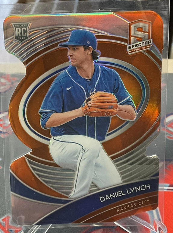 2021 Spectra Daniel Lynch Neon Orange Prizm Rookie Die Cut RC #02/15 Royals - Image 1 of 1
