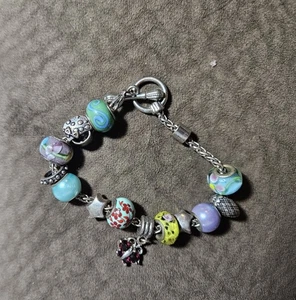 Pulsera con cuentas deslizantes cuentas de murano - Imagen 1 de 3