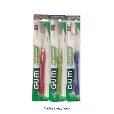 3-PK GUM Delicate Post-Surgical Operation Toothbrush 317, Ultra Gentle Bristles - Image 1 of 2