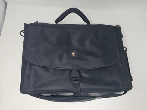 Apple McIntosh Sac Ordinateur Portable Logo Arc-en-ciel Étui de Transport Années 90 Noir Vintage - Photo 1/10