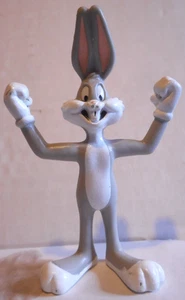 Warner Bros Looney Tunes '91 Bugs Bunny 3 1/2" Tall Toy Figure Only Hard Plastic - Picture 1 of 6