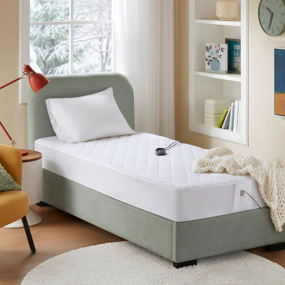 Beautyrest Cotton Blend Heated Mattress Pad Secure Comfort Technology - Luxury Q