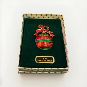 Vintage Weihnachtsbirne Brosche/Anstecknadel 18 Set. Vergoldet Verpackt - Bild 1 von 2