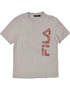 FILA Mens Graphic T-Shirt Top Large Grey AU08 - Picture 1 of 3