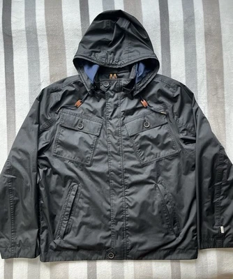 Timberland HyVent Waterproof Gorp XL Black Jacket Removable Hood 6949J Blue Mesh - Image 1 of 4