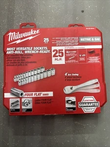 Milwaukee 48-22-9044 25pc Metric / SAE 1/4" Drive Ratchet and Socket Set - Picture 1 of 1