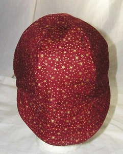 Patriotic Red Gold Stars Welder Cap 7 1/2 - Picture 1 of 1