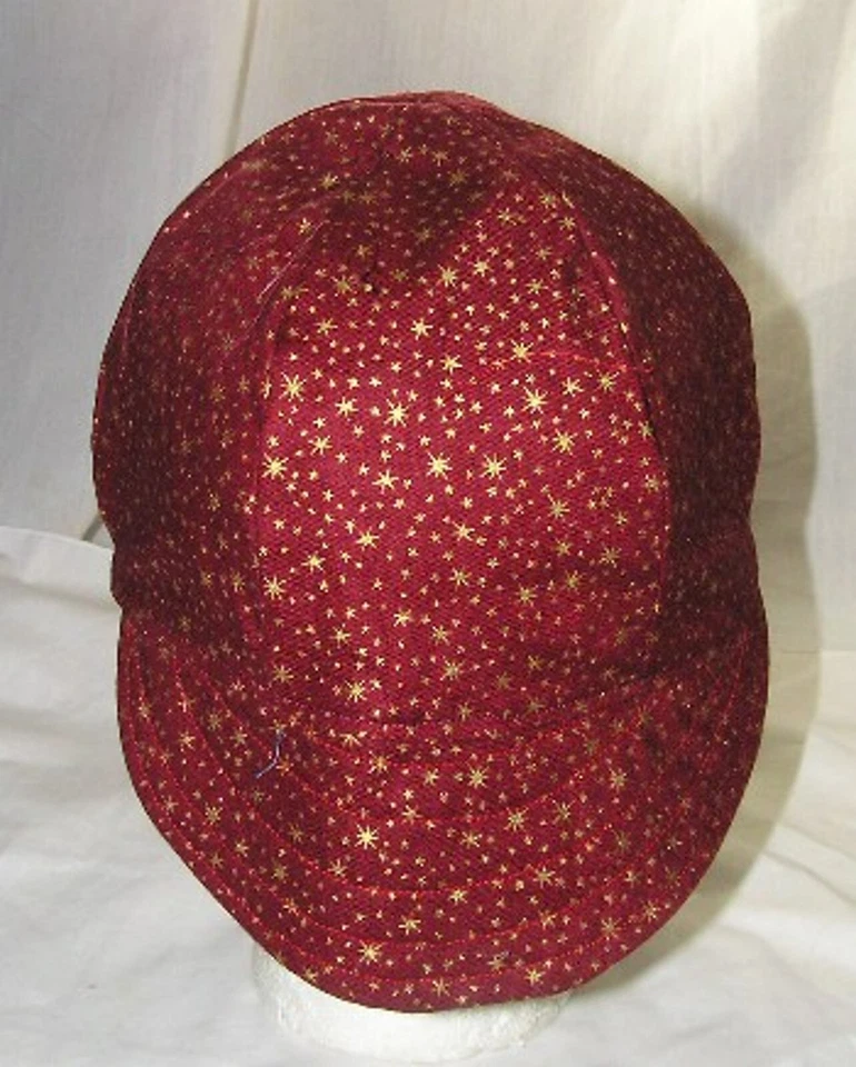 Patriotic Red Gold Stars Welder Cap 7 1/2 - Image 1 of 1