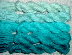 Colonial Wool 3ply Persian Needlepoint Crewel Yarn 1590 Caribbean Blue Family - Picture 1 of 1