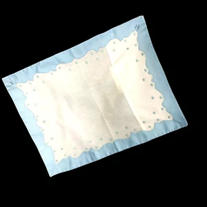 NOS Boudoir Pillow Sham Polka Dot Baby Blue Pillow Wendy Brown Linens Excellent - Picture 1 of 13