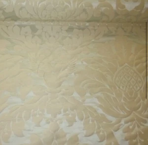 1 Swatch Beacon Hill Savannah Belle Ice Luxury Damask Fabric - Picture 1 of 14