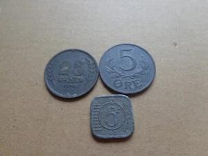 Netherland and Denmark coins -1941/1942 - WWII (ab) - Picture 1 of 2