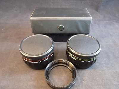 WIDE ANGLE & TELEPHOTO LENS PAIR ZYKKOR LENS CONVERSION SET w/ 46mm SER VII ring - Image 1 of 4