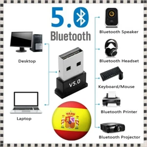 Mini Adaptador usb Bluetooth V5.0 23 Mbps para PC Dongle Inalámbrico Tablets - Photo 1/10