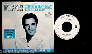 ELVIS PRESLEY-Rare Promotional 45 & Sleeve-Come What May-RCA VICTOR #47-8870 - Picture 1 of 2