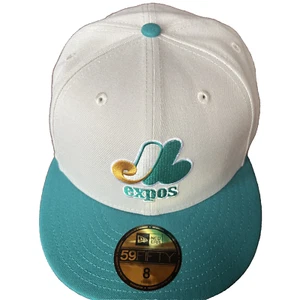 Montreal Expos New Era Cream 59Fifty Fitted Hat Size 8 NWT - Picture 1 of 8