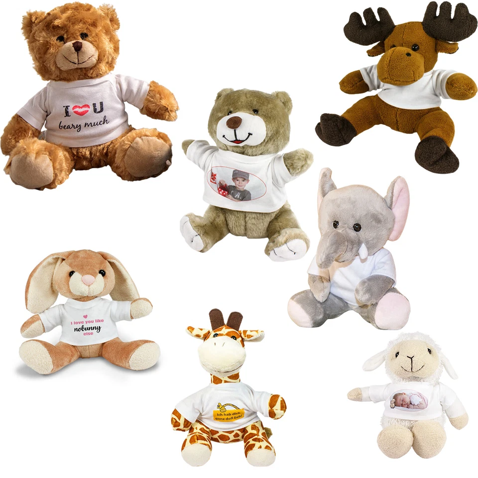 MARKENLOS Personalisiertes Stofftier mit eigenem Text