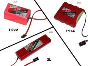 Empfängerakku  AA 4.8V1500 mAh, mit vielen Optionen zur Auswahl... - Picture 1 of 4