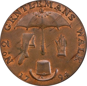 1794 Great Britian Norfolk, Norwich Conder 1/2 Penny - PCGS MS64 - Rare Top POP! - Picture 1 of 9