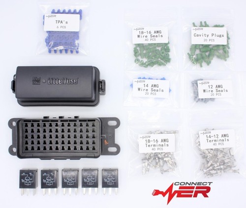 HWB60 Universal Fuse/Relay Distribution Panel Kit IP67 Rated with 5 12v ...