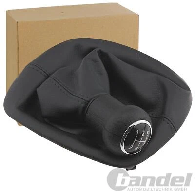 5-GANG SCHALTKNAUF SCHALTSACK SCHALTMANSCHETTE SCHWARZ CHROM für VW PASSAT 3BG - Bild 1 von 2