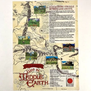 War In Middle Earth Tolkien Vintage Computer PC Video Game 1980s Print Ad Poster - Picture 1 of 5