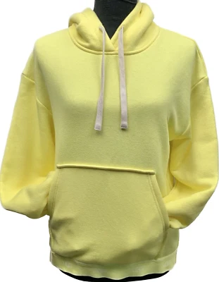 UGG LAWNA SUDADERA CON CAPUCHA MUJER PEQUEÑA AMARILLA CANGURO BOLSILLO ELÁSTICO SUAVE FELPA FRANCESA Foto 1 de 4