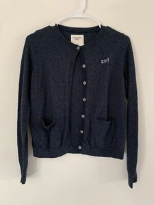 Abercrombie Kids 15/16 Blue Heather Knit Cardigan New No Tag - Picture 1 of 9