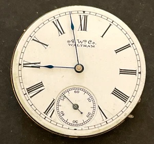 Antique Waltham 1889 Seaside E Pocket Watch Movement Running Ticks 6s 7j USA - Picture 1 of 4