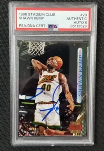 1996 Stadium Club Shawn Kemp #20 PSA DNA Cert Authentic Auto 8 - Picture 1 of 2