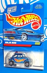 Hot Wheels 1998 Mainline #835 Baja Bug Blue w/ White Interior BWs India Base - Picture 1 of 3