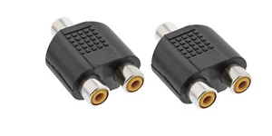 Set da 2pz adattatore sdoppiatore convertitore audio jack rca femmina femmina - Foto 1 di 3