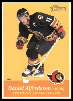 2001 Topps Heritage #63 Daniel Alfredsson Ottawa Senators Hockey Card - Image 1 of 2
