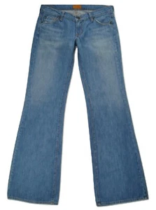 Vintage James Jeans Gr. 29 Flare Wide Leg 100% Baumwolle Light Wash Low Rise Y2K - Bild 1 von 4