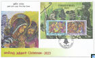 Sri Lanka Briefmarken 2023, Weihnachten, MS auf FDC