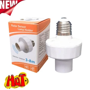 E27 Light Bulb Socket Adapter Radar Motion Sensor Lamp Base Holder Switch HOT - Picture 1 of 11