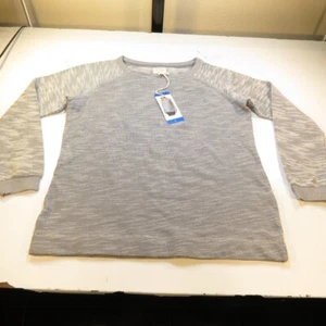 NEW NWT CHAMPION PULLOVER KNIT THERMAL SWEATER SWEATSHIRT Sz Womens L Gray  - Picture 1 of 3